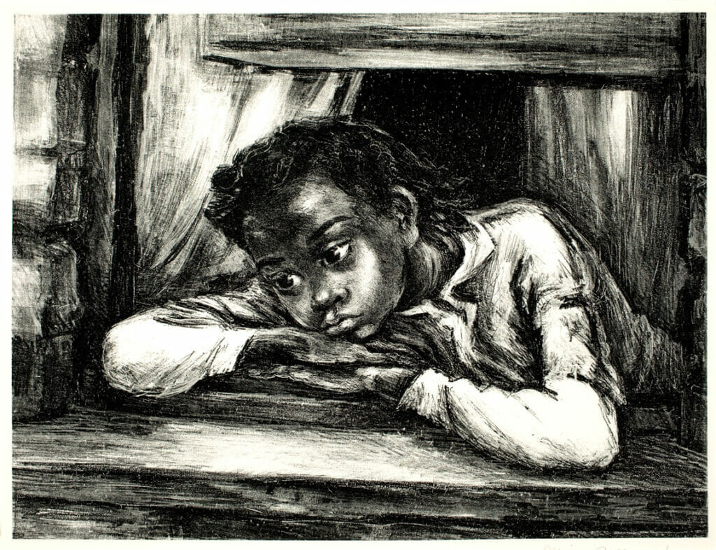 The Window. Artist: Marion Greenwood. Date: 1950. Medium: lithograph.