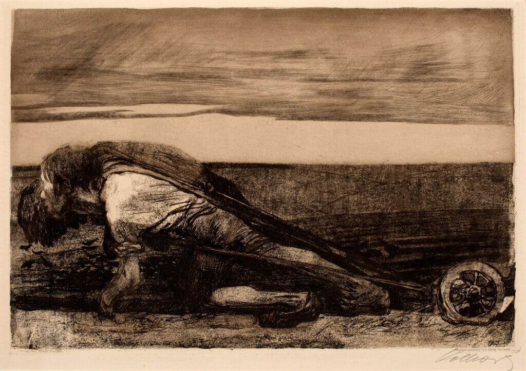 Die Pflüger [The Ploughmen]. Artist: Käthe Kollwitz. Date: 1906. Medium: etching and aquatint.