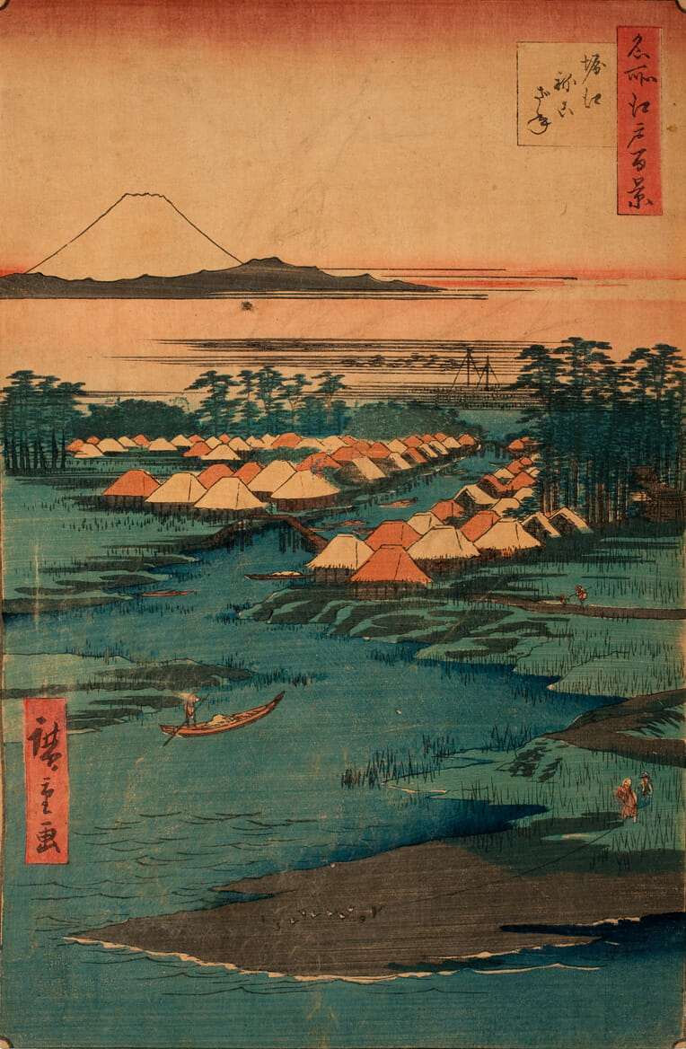 Horie. Artist: Utagawa Hiroshige. Medium: woodblock.