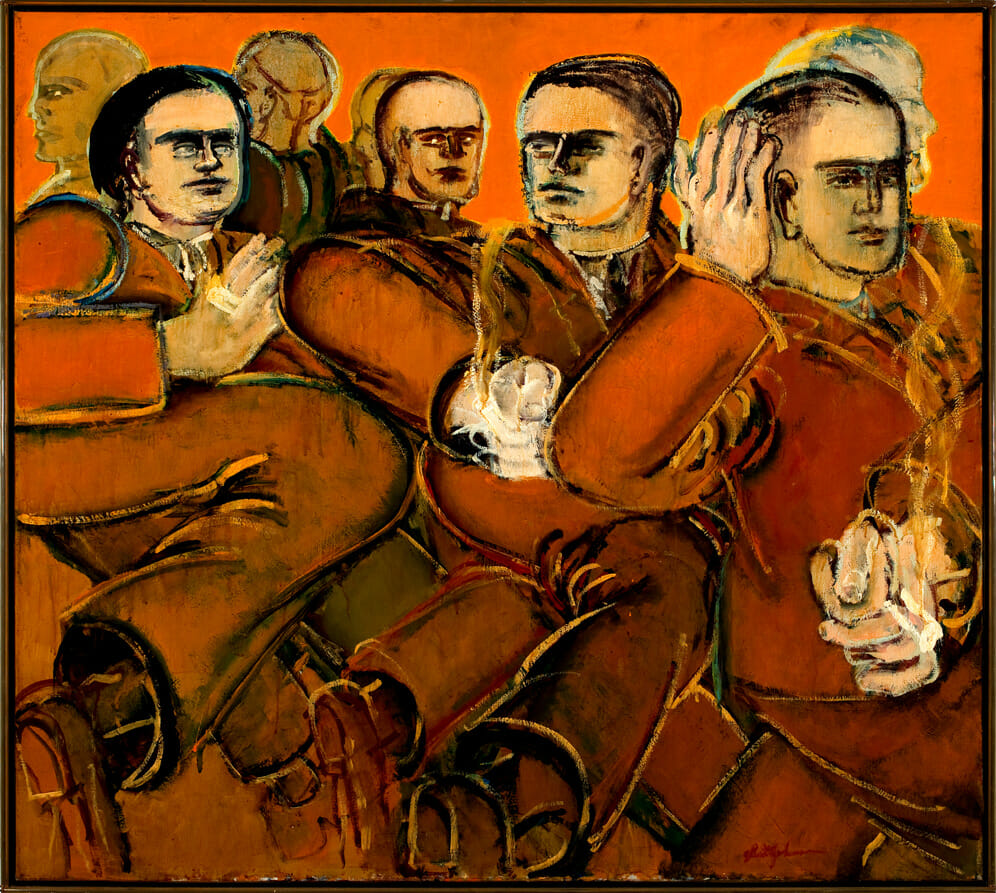 City #4. Artist: Lester Johnson. Date: 1972. Medium: oil on canvas.
