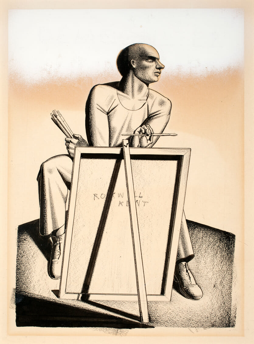 Self-Portrait. Artist: Rockwell Kent. Date: 1937. Medium: lithographic crayon and ink.
