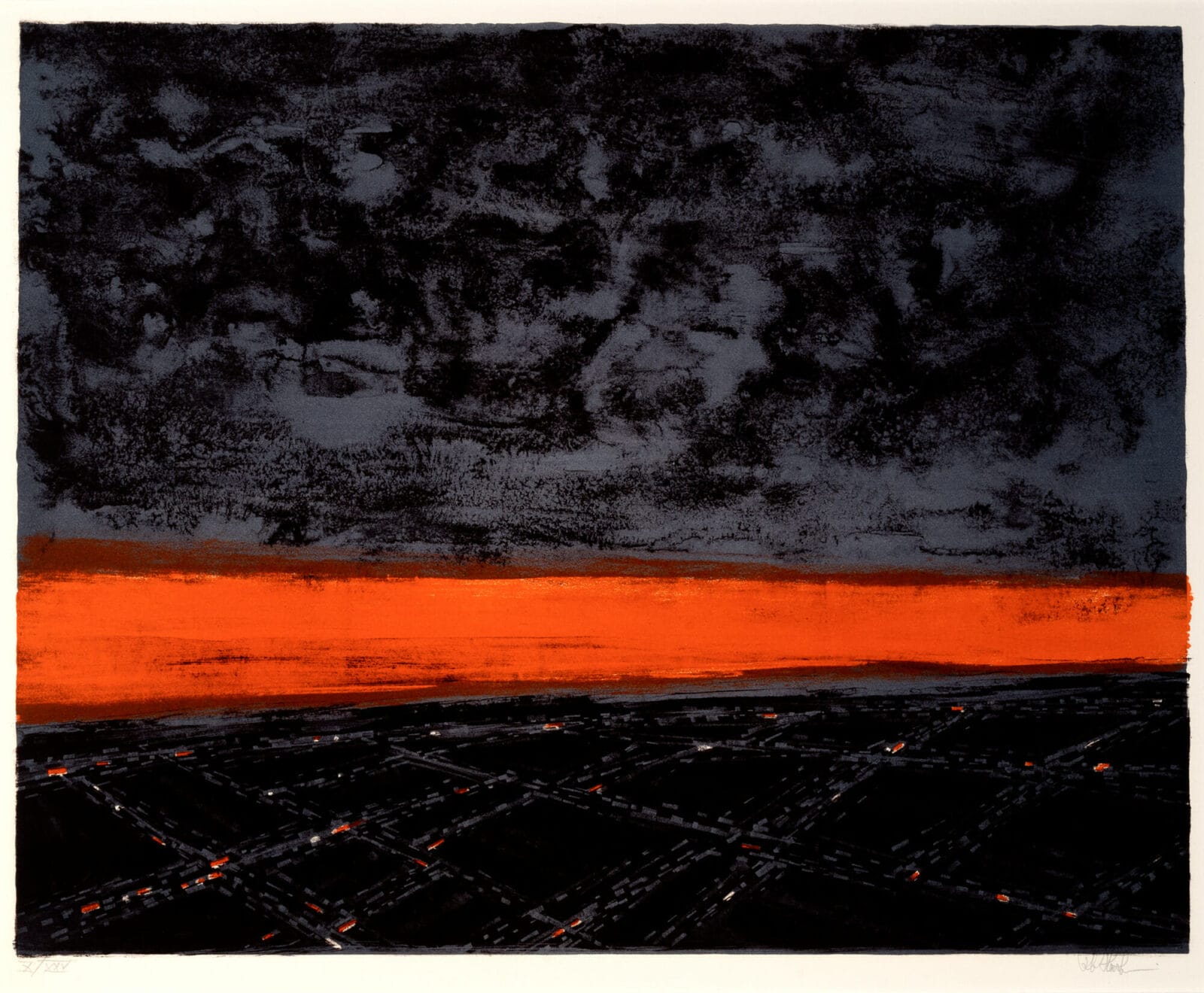 Last Light. Artist: Richard Florsheim. Date: 1976. Medium: lithograph.
