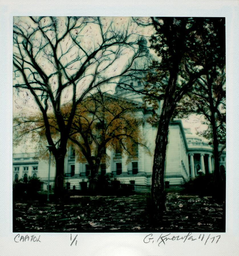 Capital. Artist: Gary Knowles. Date: 1978. Medium: altered Polaroid photographs.
