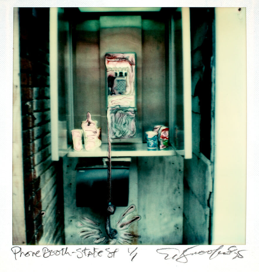Phone Booth. Artist: Gary Knowles. Date: 1978. Medium: manipulated Polaroid SX-70 photograph.