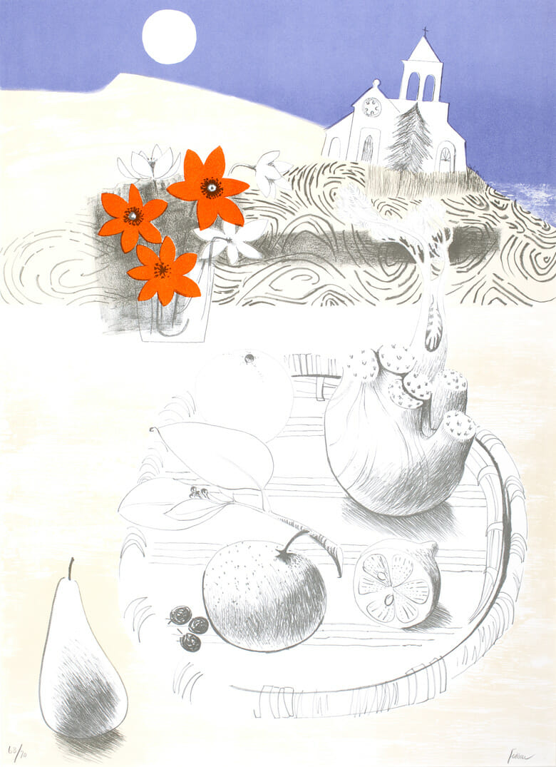 Straw Plate. Artist: Mary Fedden. Date: 1972. Medium: lithograph.