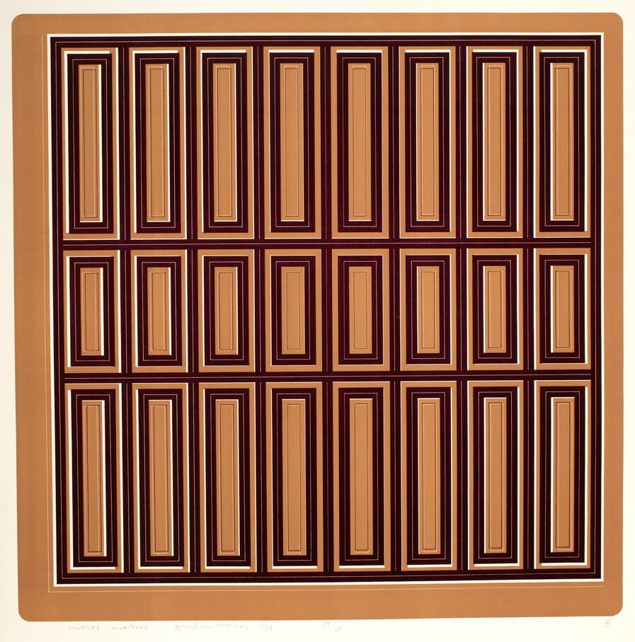 F. Mitered Matrix. Artist: Gordon House. Date: 1970. Medium: etching.