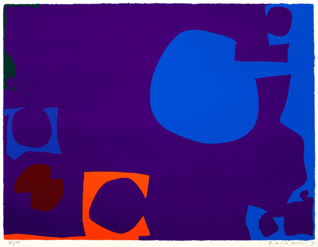 Blue and Deep Violet with Orange Brown and Green. Artist: Patrick Heron. Date: 1970. Medium: screenprint.