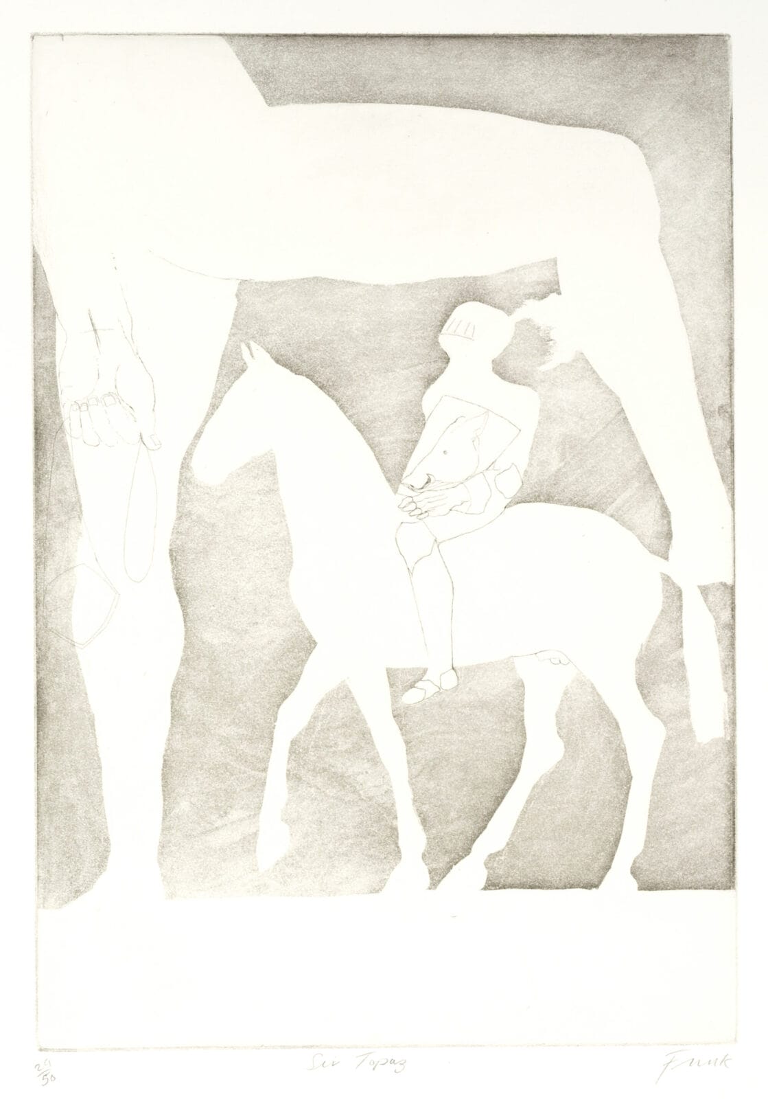 Sir Topaz. Artist: Elisabeth Frink, Dame. Date: 1972. Medium: etching and aquatint.