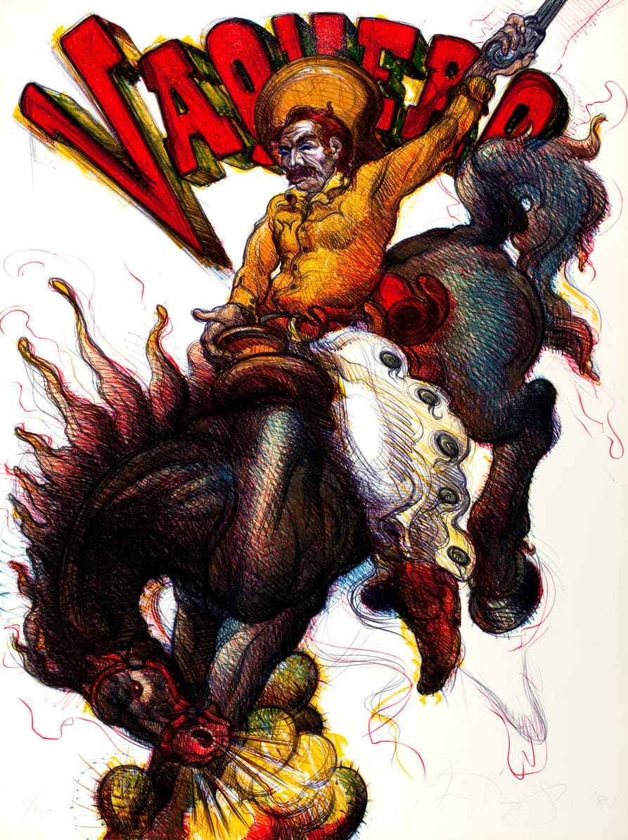 Vaquero. Artist: Luis Alfonso Jiménez. Date: 1981. Medium: lithograph.