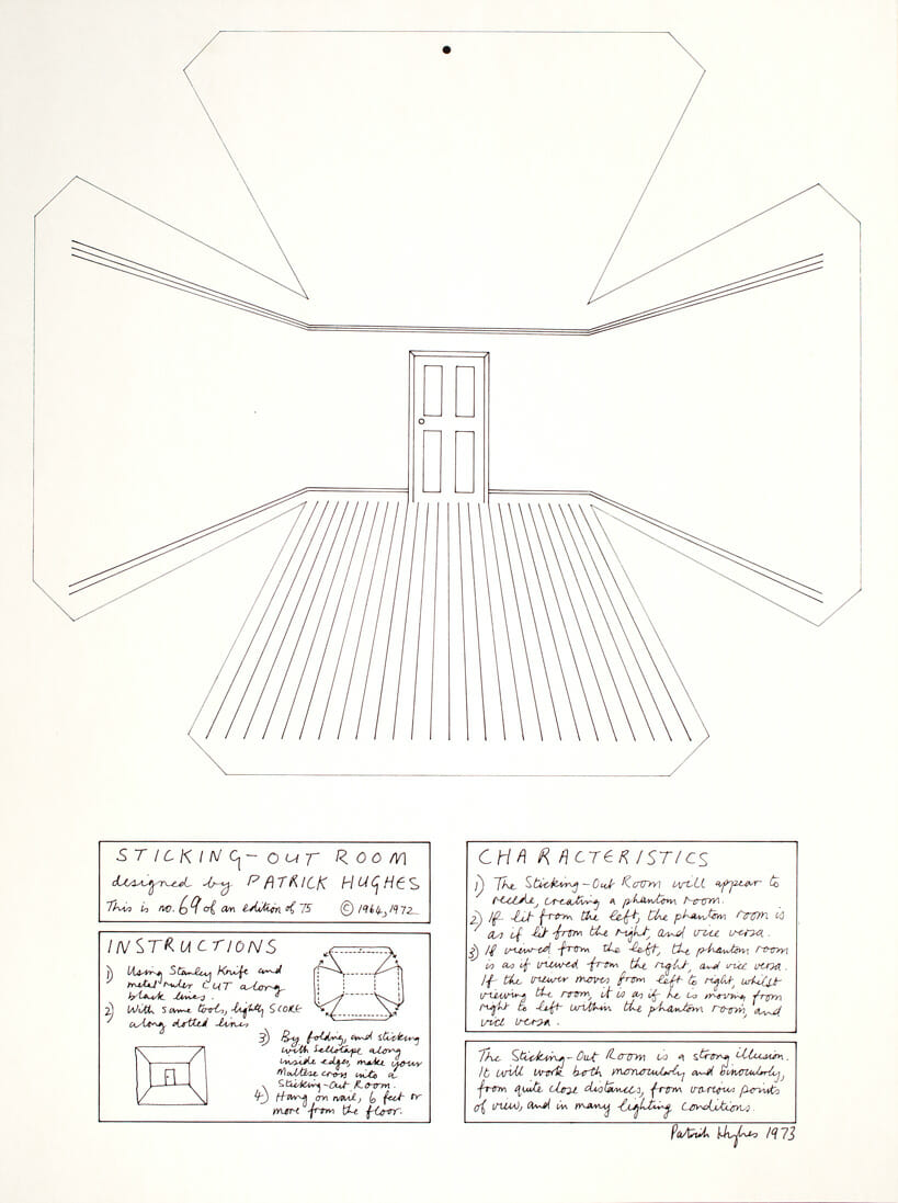 Sticking Out Room. Artist: Patrick Hughes. Date: 1973. Medium: screenprint.