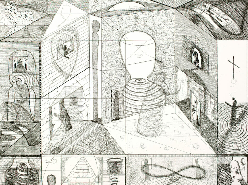Crossover. Artist: Richard Hull. Date: 1982. Medium: etching.