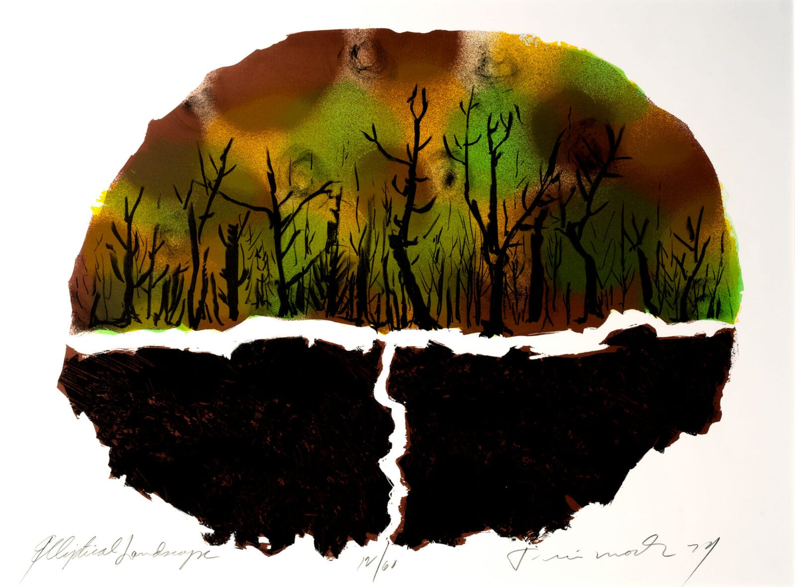 Elliptical Landscape. Artist: Robert Freimark. Date: 1974. Medium: lithograph on paper.
