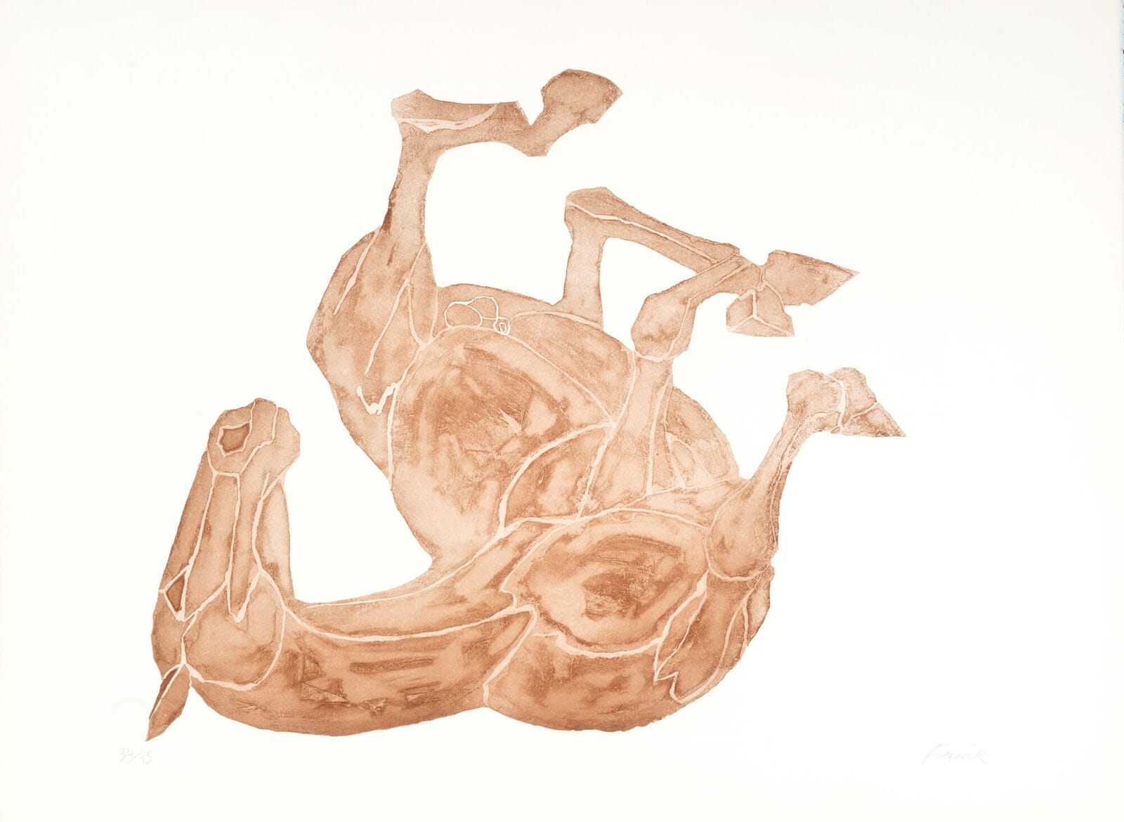 Rolling Over Horse. Artist: Elisabeth Frink, Dame. Medium: etching.