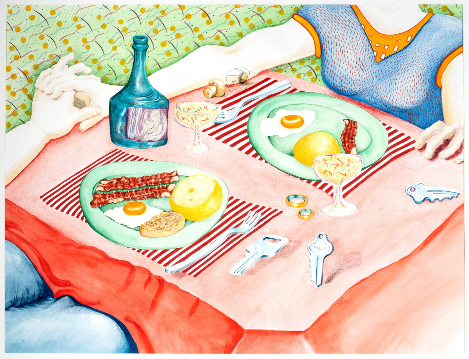 Commitment. Artist: Robin Lynn Good. Date: 1984. Medium: colored pencil and gouache on paper.