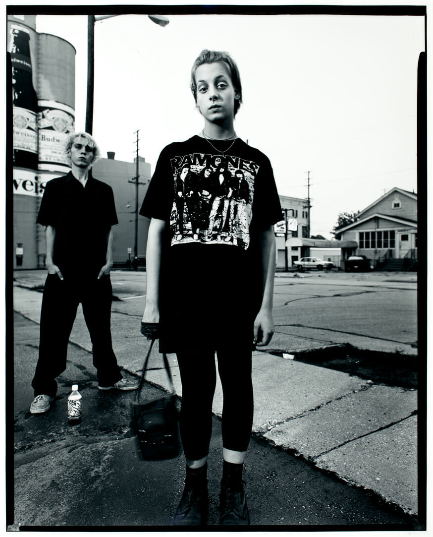 Trish and Matt Downtown, Manitowoc, Wisconsin. Artist: J. Shimon and J. Lindemann. Date: 1995. Medium: gelatin silver print.