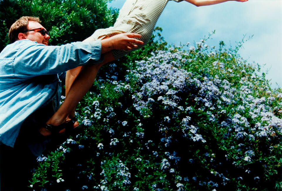 Tossing a Friend (Melinda) (1, 2, and 3). Artist: Martin Kersels. Date: 1996. Medium: C-prints on Fujiflex.