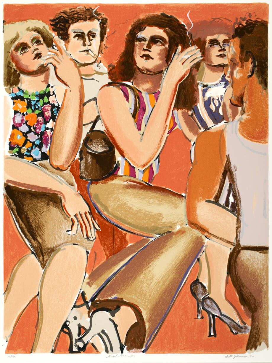 Street Scene #4. Artist: Lester Johnson. Date: 1979. Medium: screenprint.