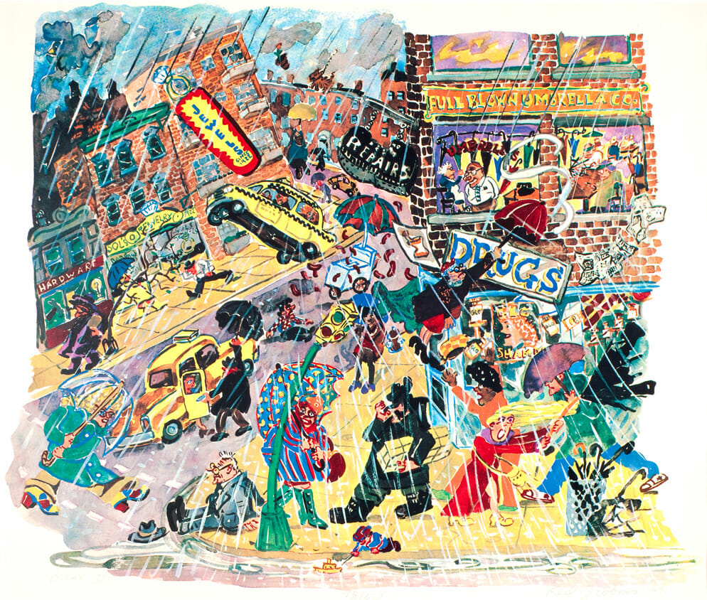 Blewy II. Artist: Red Grooms. Date: 1971. Medium: offset lithograph.