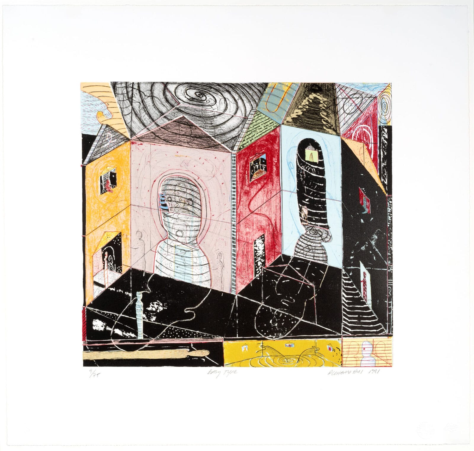 Easy Type. Artist: Richard Hull. Date: 1981. Medium: lithograph.