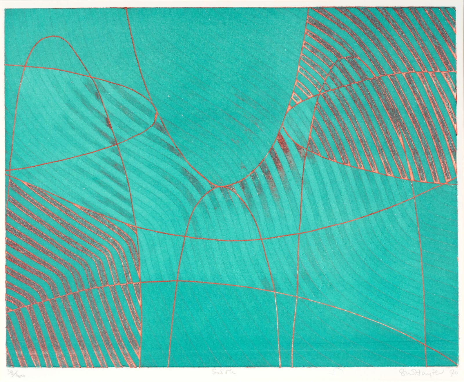 Saddle. Artist: Stanley William Hayter. Date: 1970. Medium: softground etching.