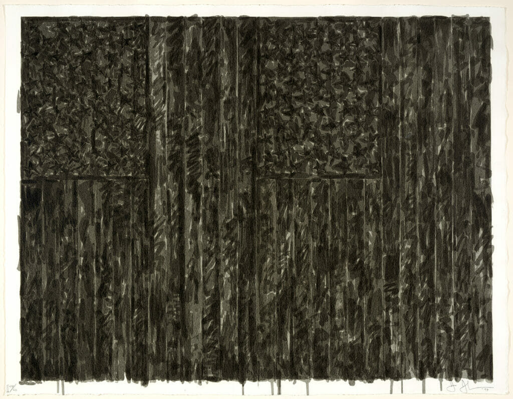 Flags II. Artist: Jasper Johns. Date: 1973. Medium: screenprint.