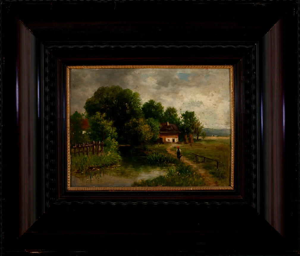 Landscape. Artist: Heinrich Neppel. Medium: oil on board.