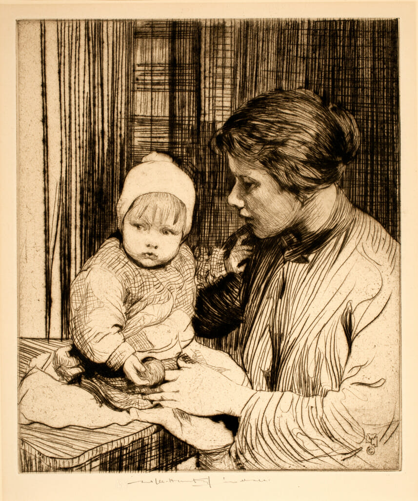 Dawning Intelligence. Artist: William Lee-Hankey. Date: 1924. Medium: etching and drypoint.