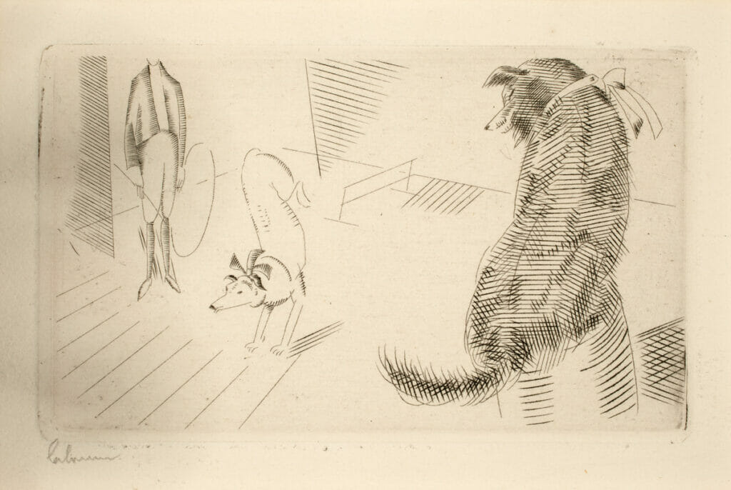Circus Dogs. Artist: Jean-Emile Laboureur. Medium: etching.