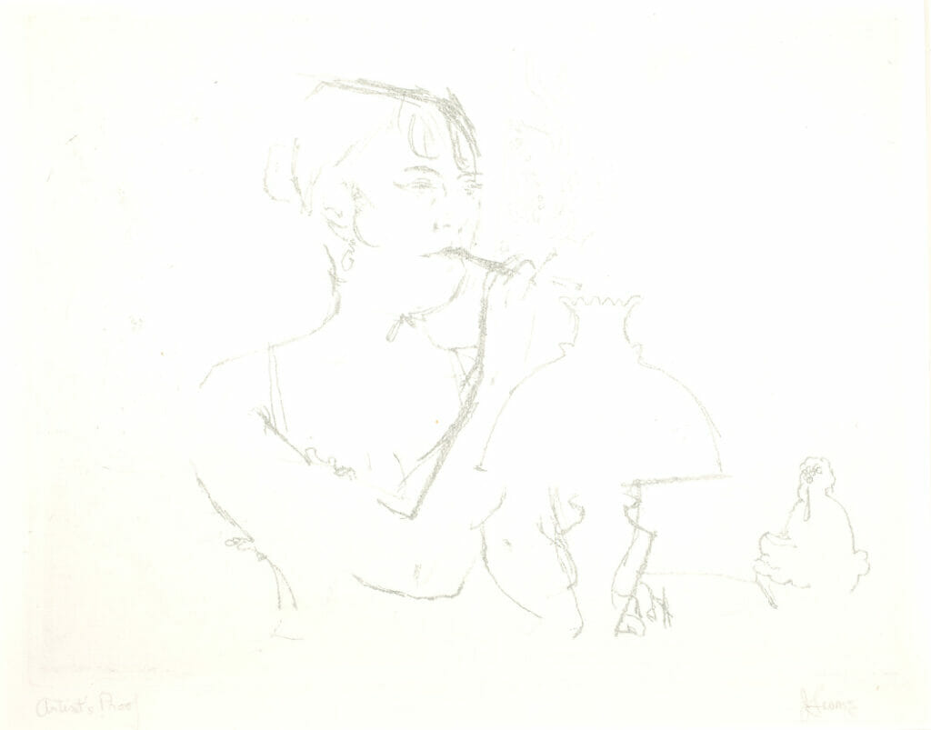 Three Penny Opera. Artist: Jack Levine. Medium: soft-ground etching.