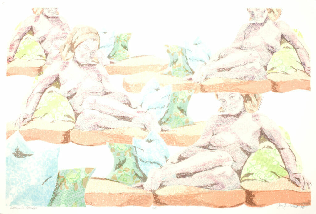 Pillows in Recession. Artist: Jan J. Norbeck. Date: 1975. Medium: screenprint.