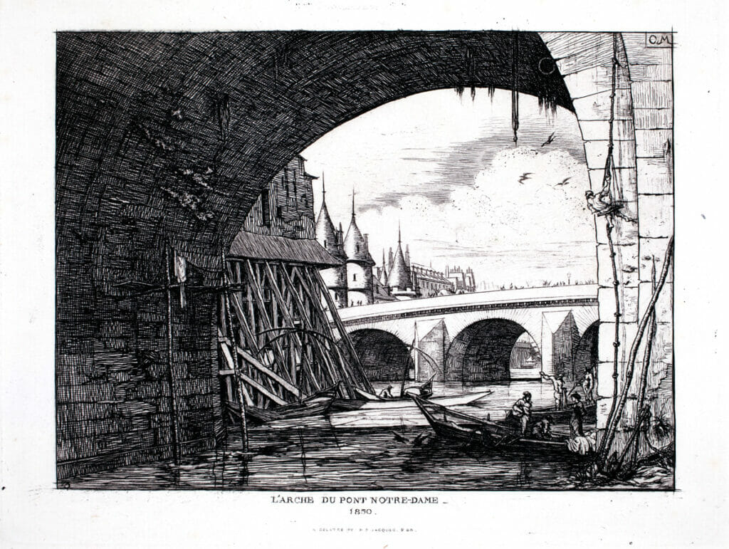 L’Arche du Pont Notre-Dame. Artist: Charles Meryon. Date: 1850. Medium: etching.