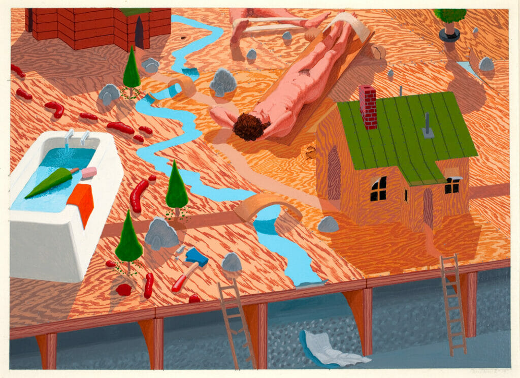 Veneer Scape. Artist: Brian Paulsen. Date: 1975. Medium: acrylic.