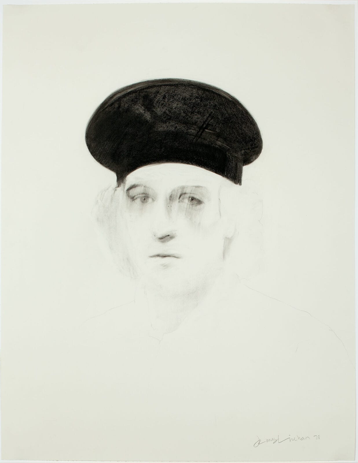 Hat Front. Artist: James Linehan. Date: 1978. Medium: pencil and powdered graphite.