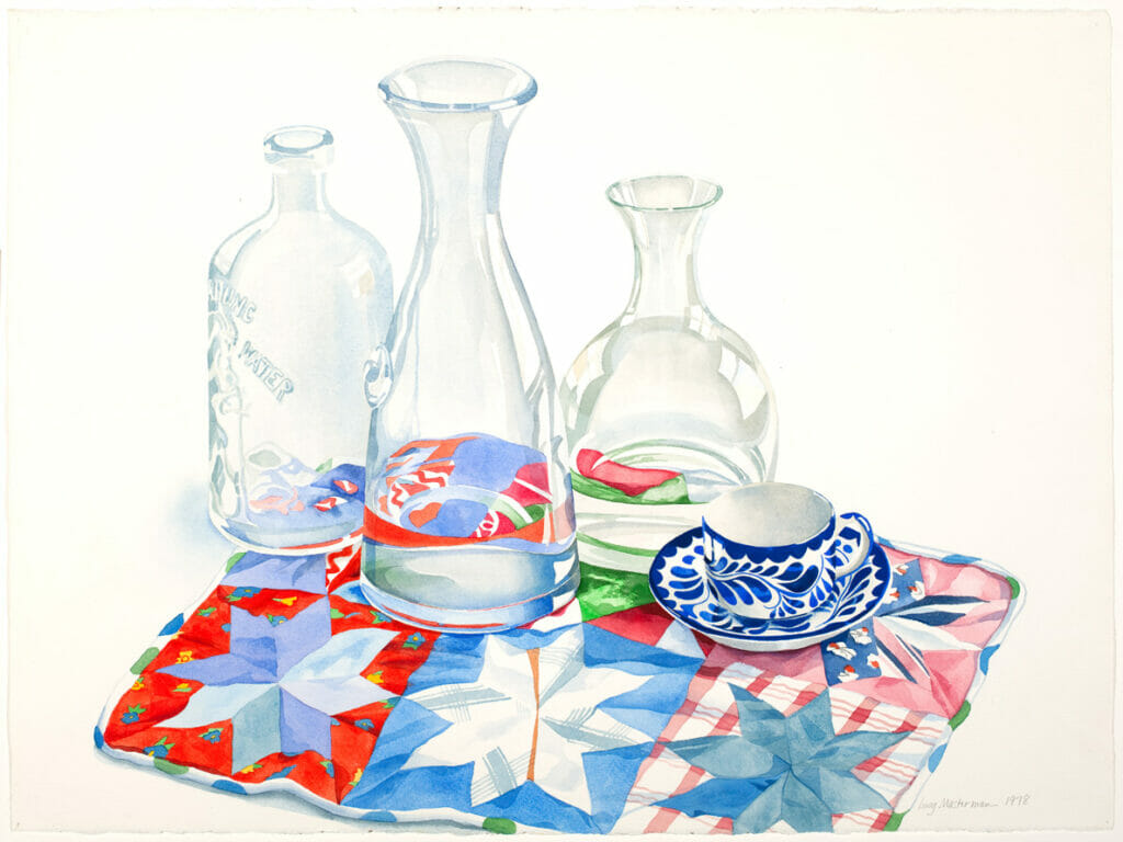 Water Bottle Series, #6. Artist: Lucy Masterman. Date: 1978. Medium: watercolor.
