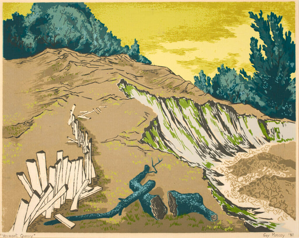 Vermont Quarry. Artist: Guy MacCoy
McClelland. Date: 1941. Medium: screenprint.