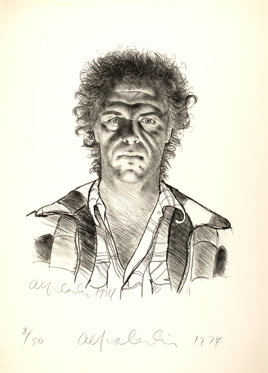 Self-Portrait. Artist: Alfred Leslie. Date: 1974. Medium: lithograph.