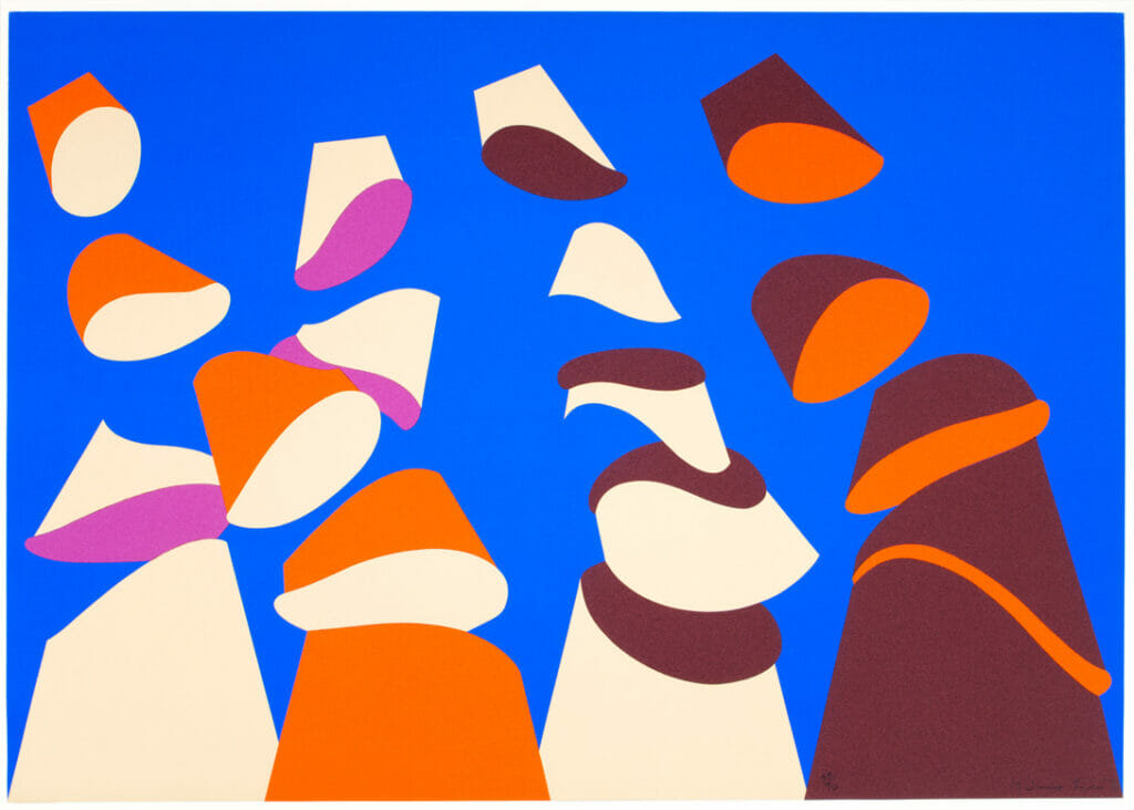 Koan-Cuts V. Artist: Liliane Lijn. Date: 1971. Medium: screenprint and collage.