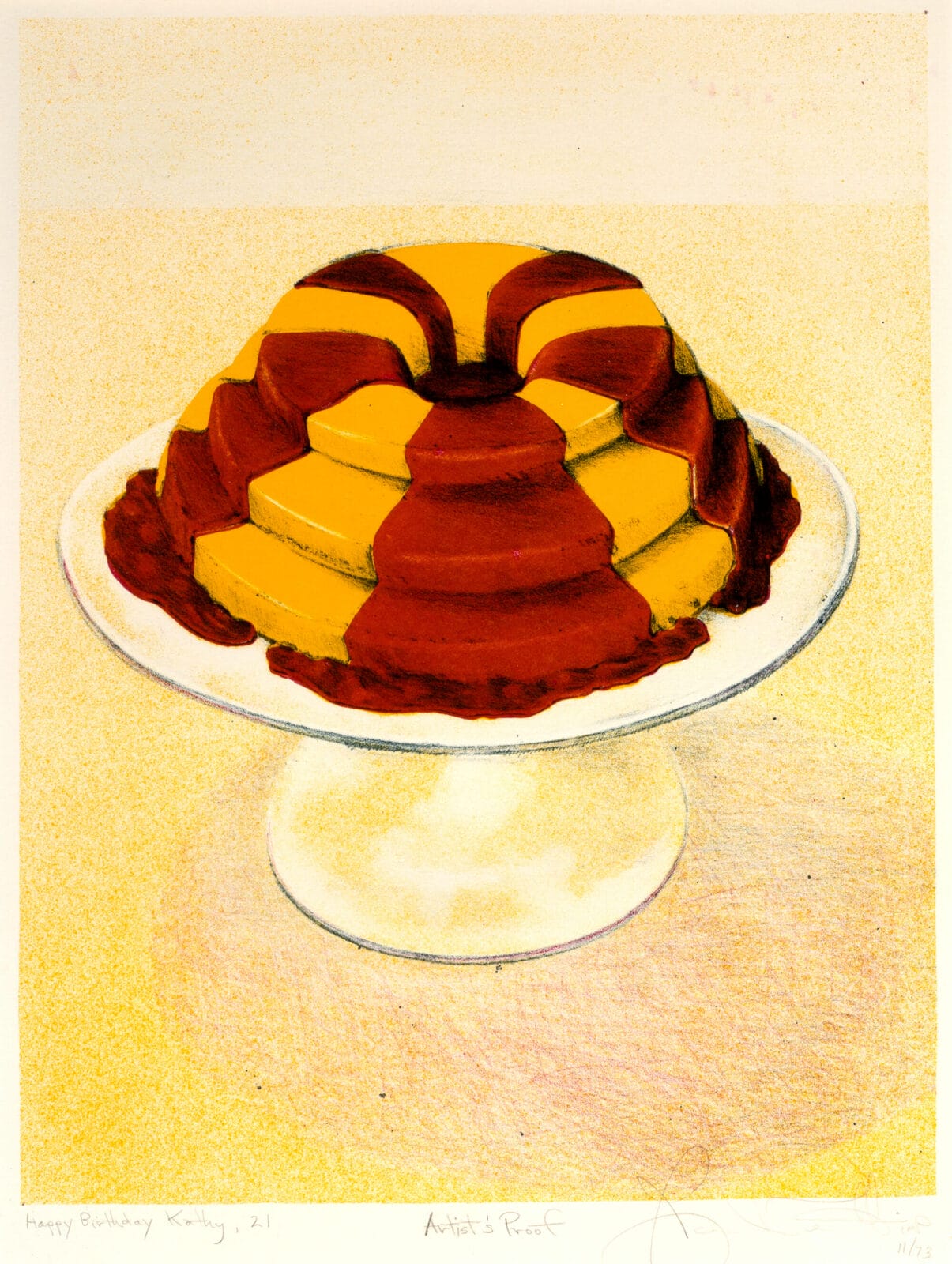 Happy Birthday, Kathy 21. Artist: James Pernotto. Date: 1973. Medium: lithograph.