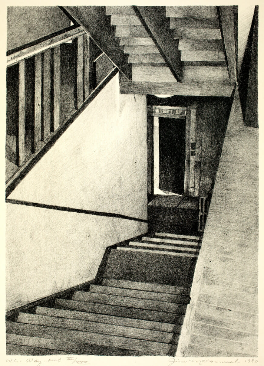 WC:  Way-Out. Artist: Jim McCormick. Date: 1980. Medium: lithograph.