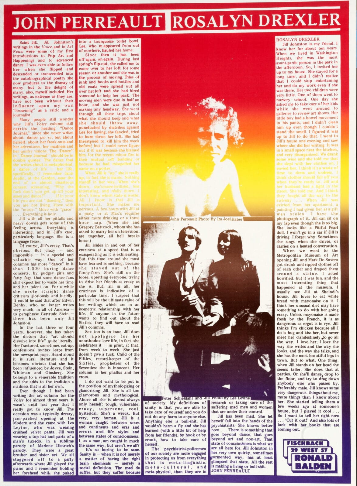 Culture Hero, Masterprint: Jill Johnston Exposed. Artist: Les Levine. Date: 1970. Medium: 28 offset lithographs on paper, cardboard, metal.