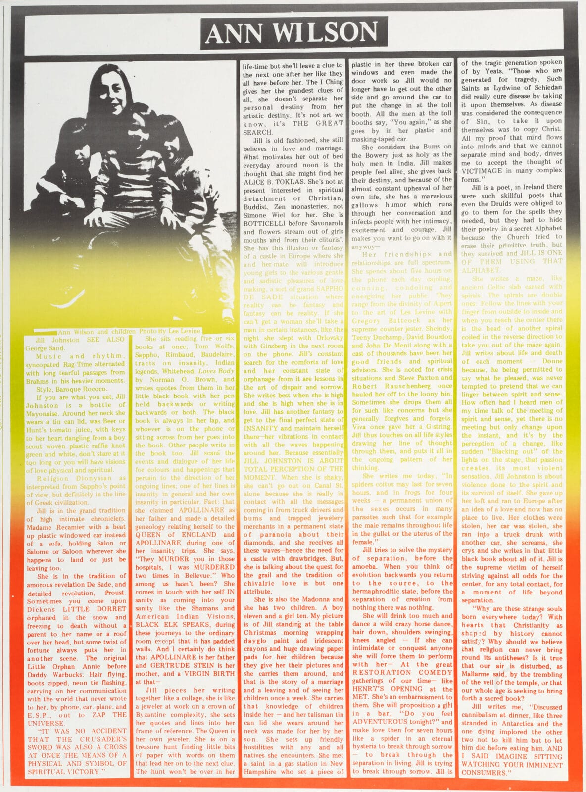 Culture Hero, Masterprint: Jill Johnston Exposed. Artist: Les Levine. Date: 1970. Medium: 28 offset lithographs on paper, cardboard, metal.