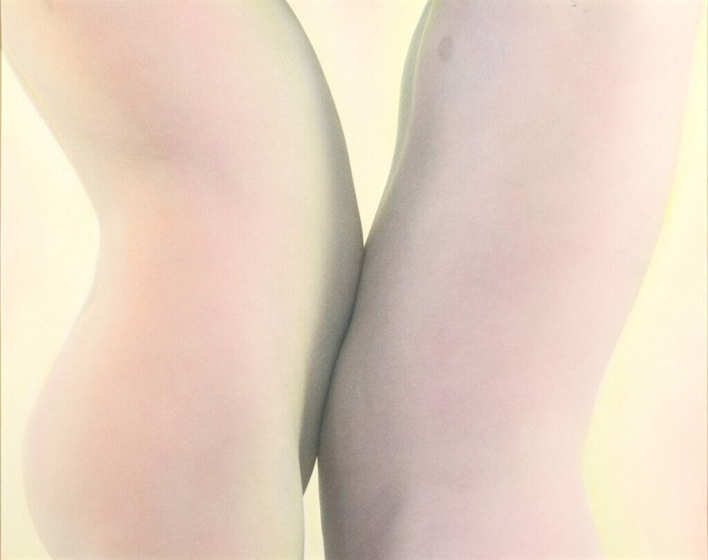 Bodyscape XIII. Artist: Cate Loughran. Date: 1977. Medium: hand-painted photograph.