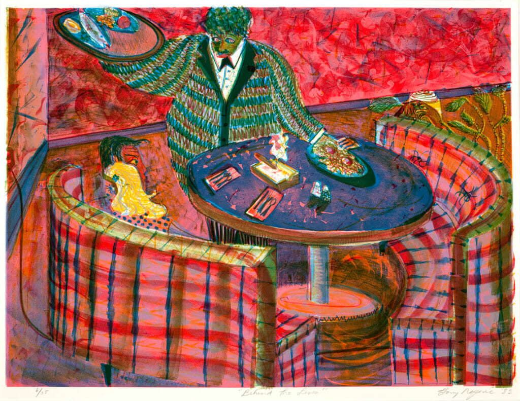 Behind the Lines. Artist: Anthony Naponic. Date: 1983. Medium: lithograph.