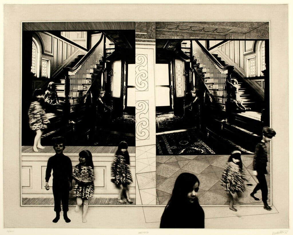 Card House. Artist: Peter Milton. Date: 1975. Medium: etching.
