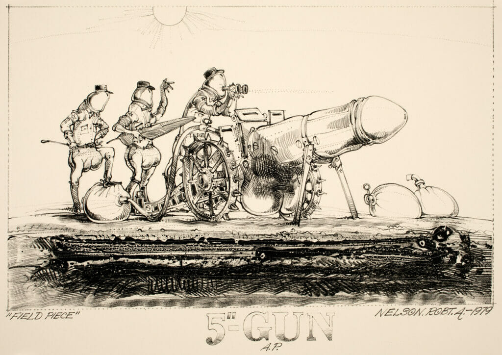 Field Piece. Artist: Robert A. Nelson. Date: 1979. Medium: lithograph.