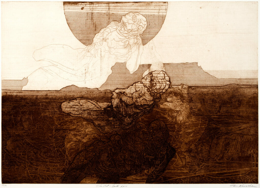 Inferno: The Pit-Canto XXII. Artist: Ronald Kowalke. Date: 1970. Medium: etching.