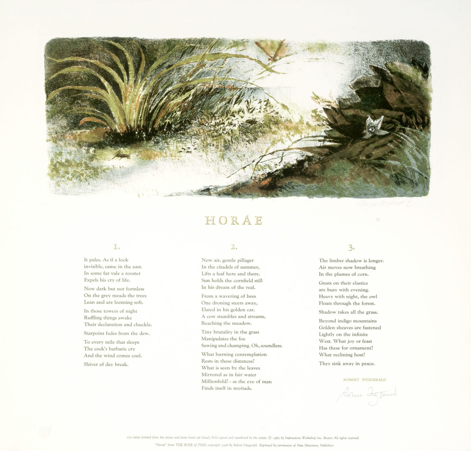 Horae. Artist: George Lockwood. Date: 1965. Medium: lithograph.