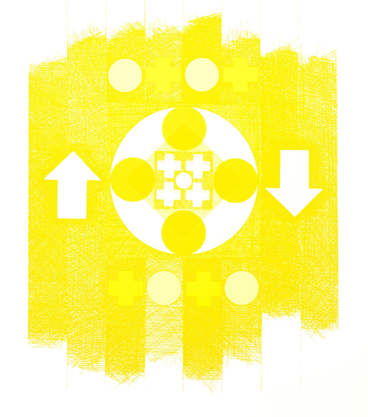 Untitled. Artist: George Ortman. Medium: screenprint with die-cut element.