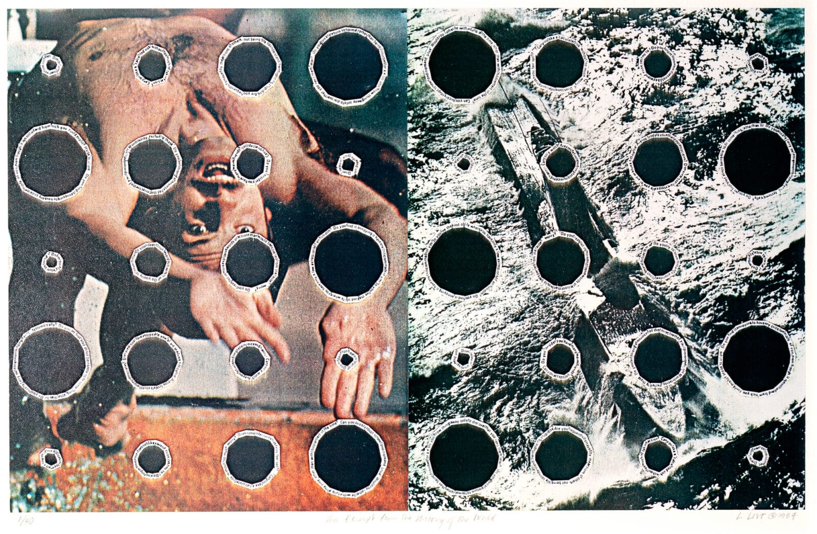 An Excerpt from the History of the World. Artist: Lawrence J. List. Medium: color Xerox©.