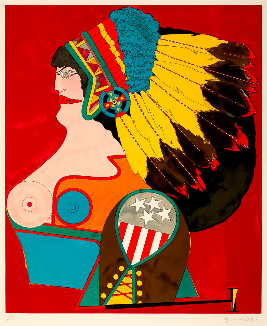 Miss American Indian. Artist: Richard Lindner. Date: 1971. Medium: lithograph.
